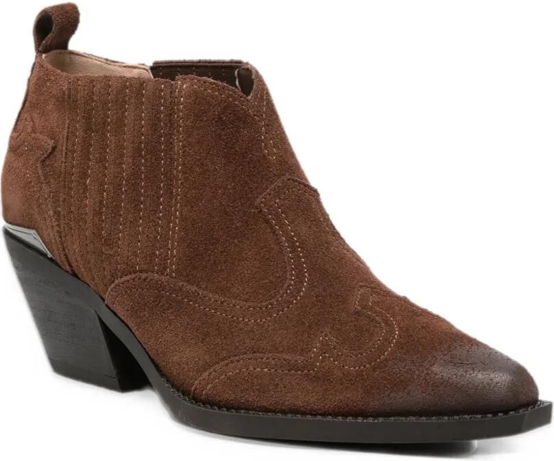 LIU JO Austin 04 Western-style suede ankle boots Bruin - Foto 2