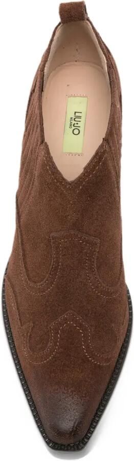 LIU JO Austin 04 Western-style suede ankle boots Bruin - Foto 4