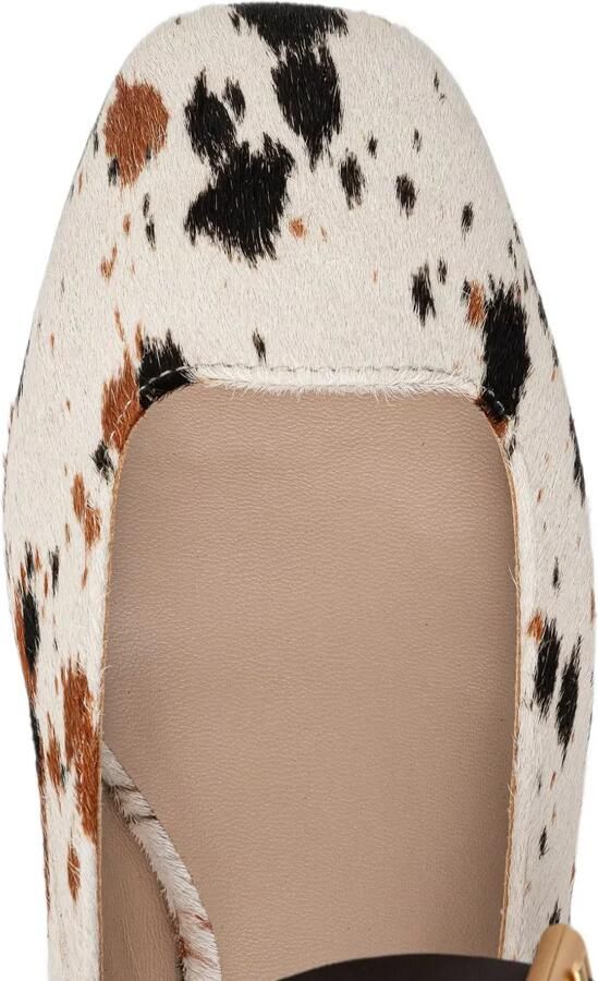 LIU JO Ballerina's met dierenprint en schakelketting Wit - Foto 3