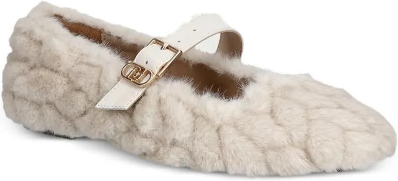 LIU JO Ballerina's van synthetisch bont Beige - Foto 3