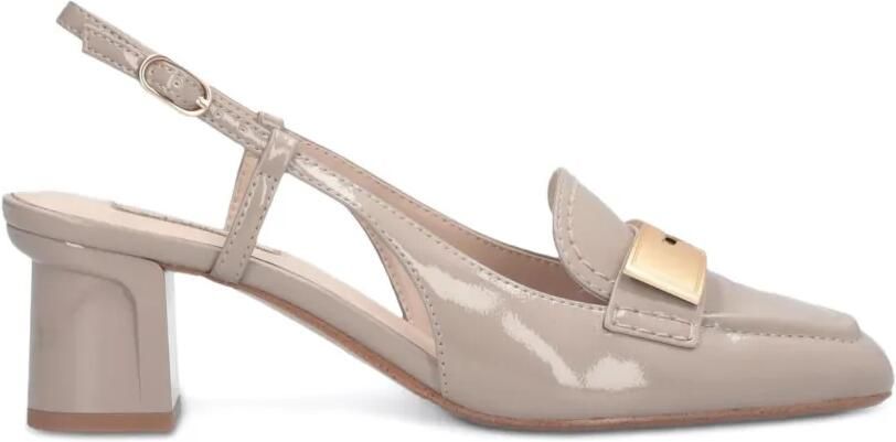 LIU JO Benny lakleren slingback pumps Beige