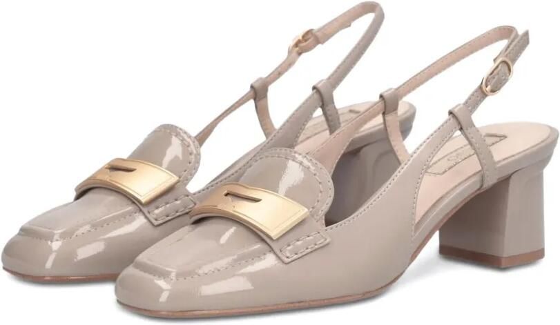 LIU JO Benny lakleren slingback pumps Beige - Foto 4