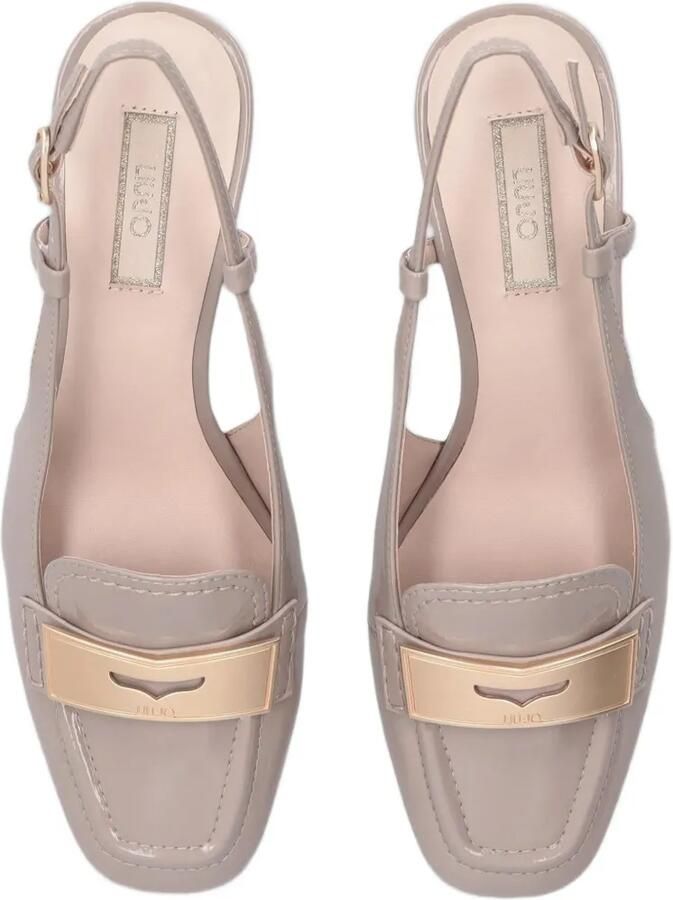 LIU JO Benny lakleren slingback pumps Beige - Foto 3