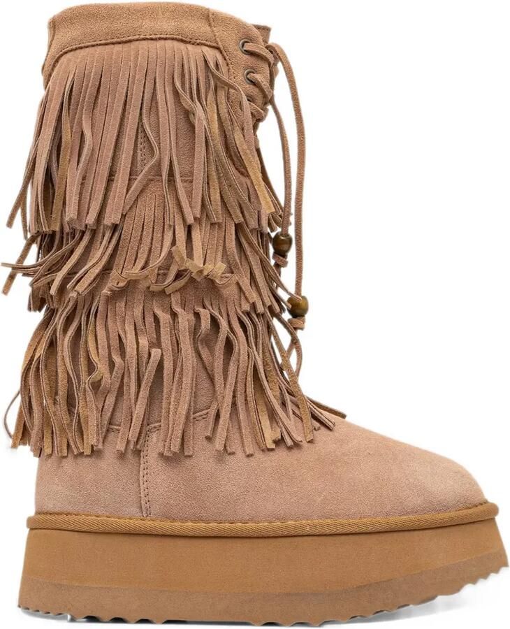 LIU JO boots warm with fringe Beige
