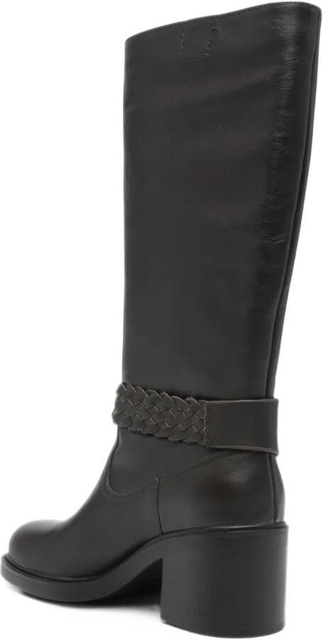 LIU JO braided-strap block-heel boots Bruin - Foto 3