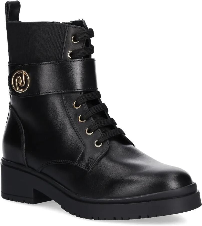 LIU JO Combat boots met logo-applicatie Zwart