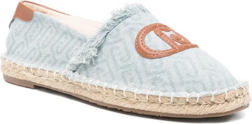 LIU JO Denim espadrilles met jacquard Blauw - Foto 2