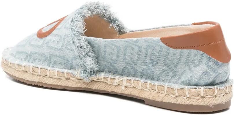 LIU JO Denim espadrilles met jacquard Blauw - Foto 3