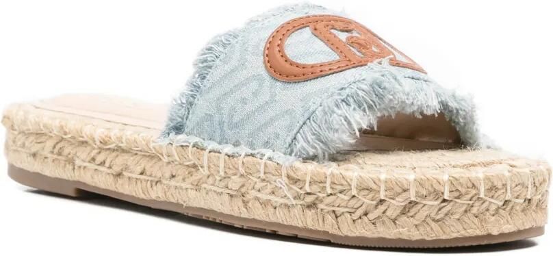 LIU JO Denim sandalen met maxi-logo Blauw - Foto 3
