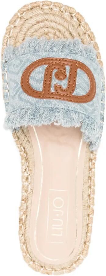 LIU JO Denim sandalen met maxi-logo Blauw - Foto 2