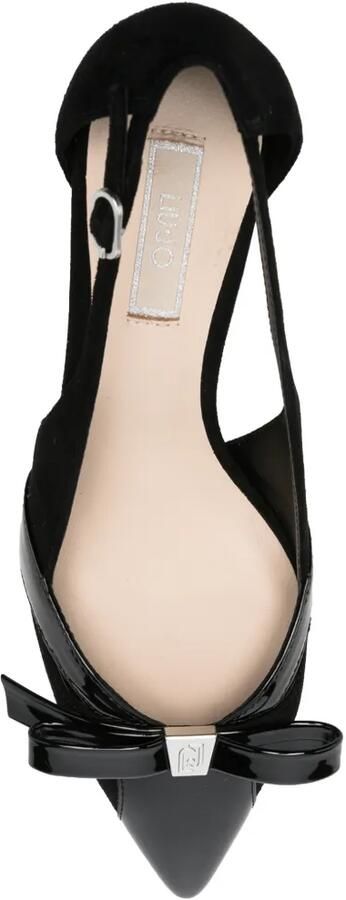 LIU JO Deva slingback pumps met strikdetail Zwart - Foto 4