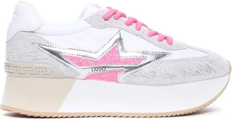LIU JO Dreamy 03 sneakers met plateauzool en glitters Wit