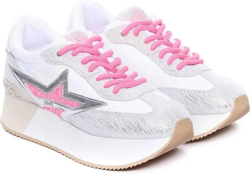 LIU JO Dreamy 03 sneakers met plateauzool en glitters Wit - Foto 4