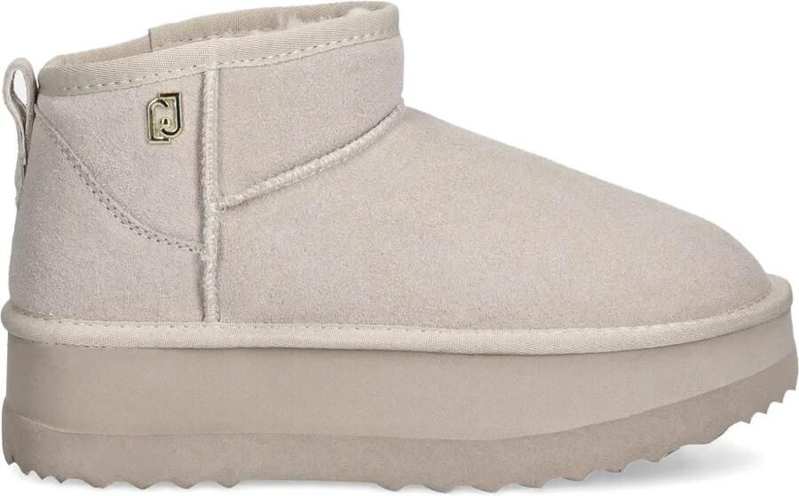 LIU JO Enkellaarzen met plateauzool Beige