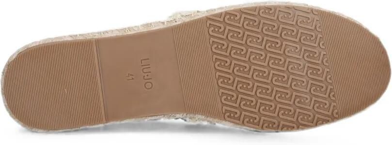 LIU JO Espadrilles met logoplakkaat en franje Wit - Foto 4