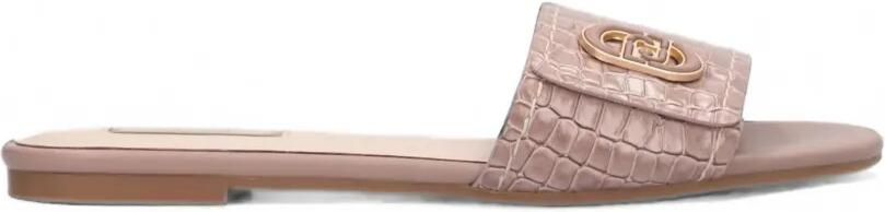 LIU JO Platte sandalen met krokodillen-print Roze