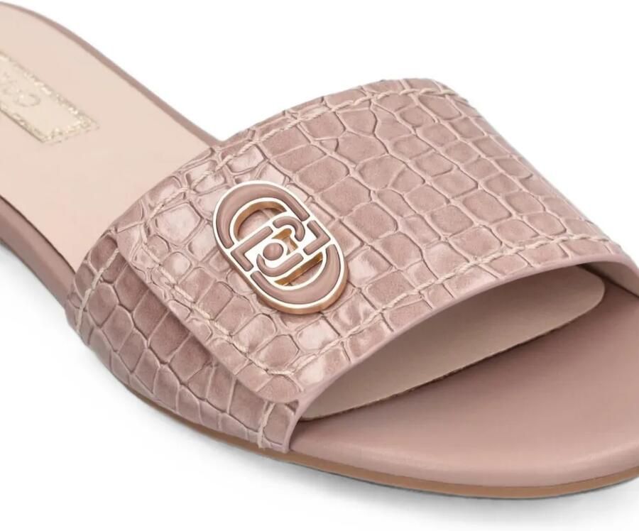 LIU JO Platte sandalen met krokodillen-print Roze - Foto 3