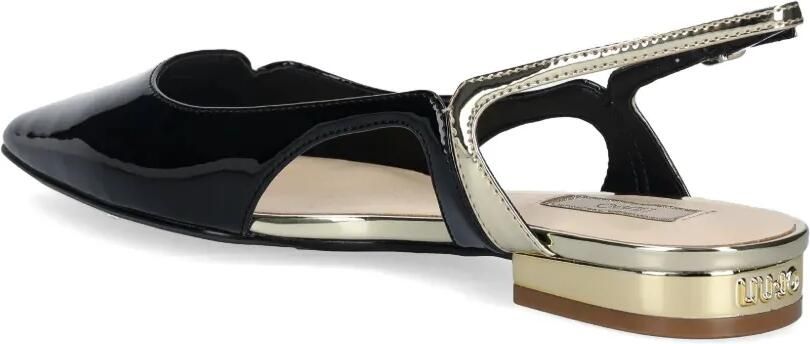 LIU JO Gelakte slingbacks pumps van imitatieleer Zwart - Foto 3