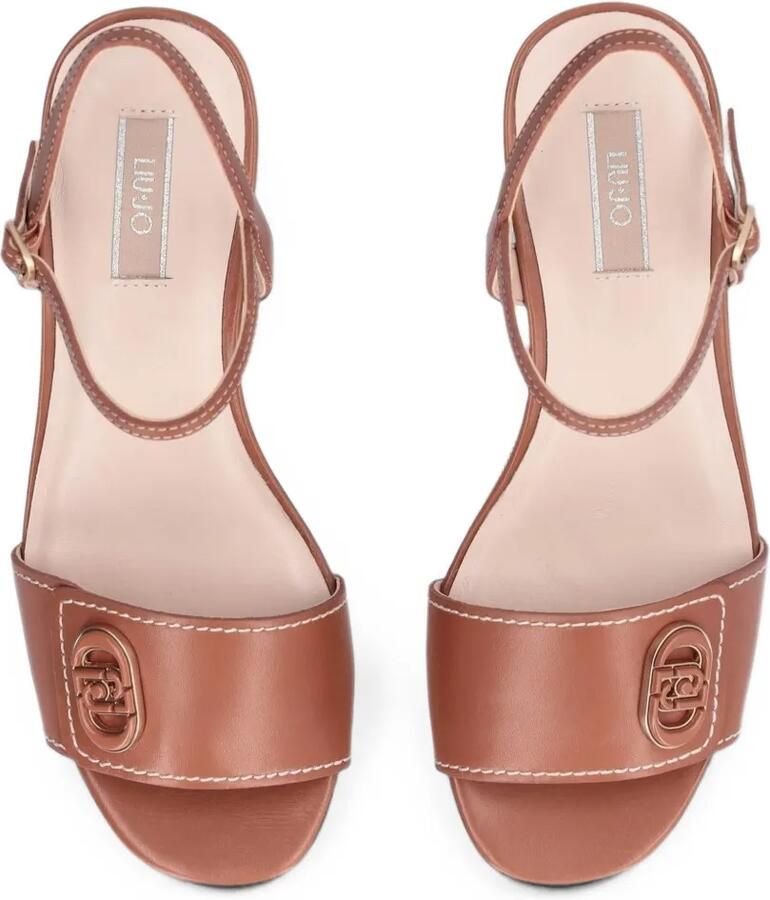 LIU JO Harper 04 sandalen met logo-plakkaat Bruin - Foto 2