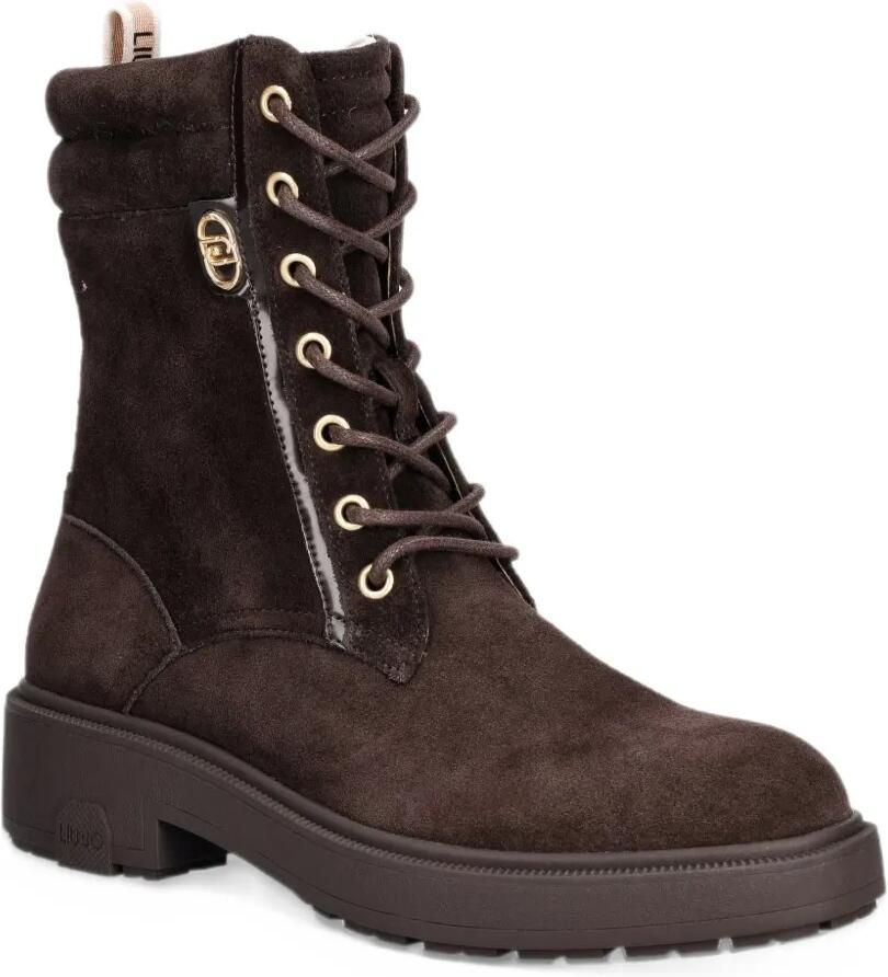 LIU JO lace-up suede boots Bruin