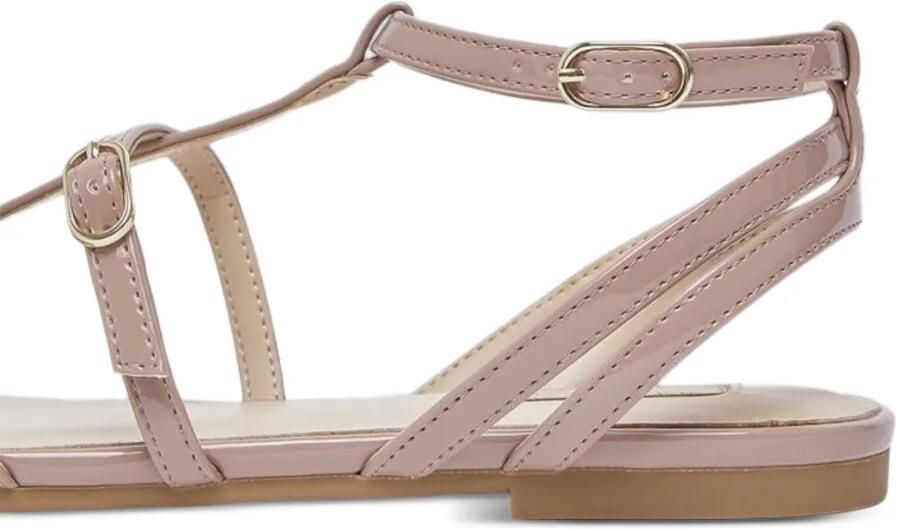 LIU JO Lakleren sandalen verfraaid met kristallen Beige - Foto 3