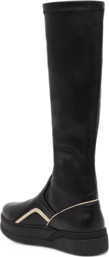 LIU JO Lena 03 contrast-trim knee-high boots Zwart - Foto 3