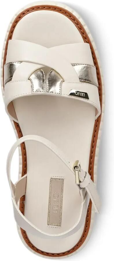 LIU JO Leren sandalen met plateauzool Wit