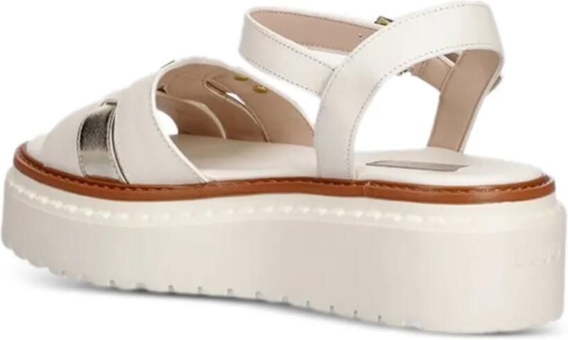 LIU JO Leren sandalen met plateauzool Wit - Foto 3