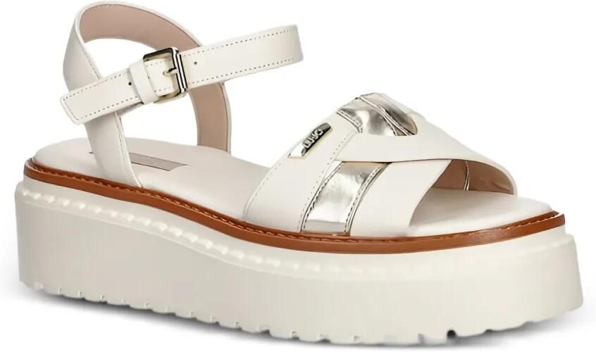 LIU JO Leren sandalen met plateauzool Wit - Foto 2