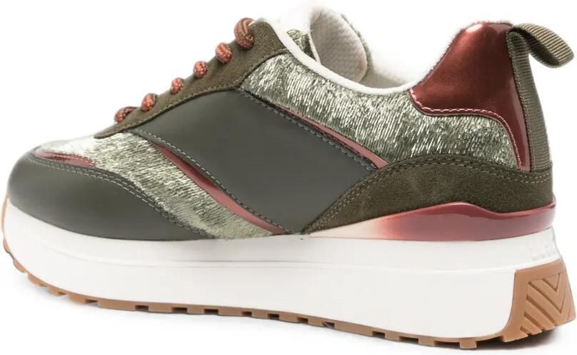 LIU JO Leren sneakers met logoplakkaat Groen - Foto 3