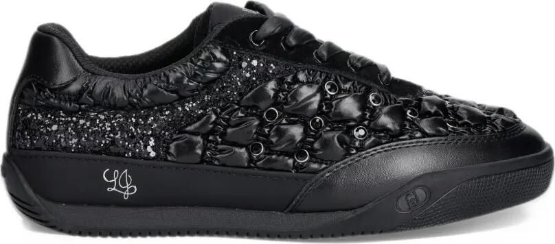 LIU JO Lewis 04 quilted glitter-detail sneakers Zwart