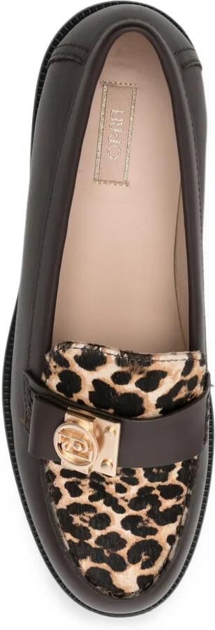 LIU JO Loafers met logoplakkaat Bruin - Foto 4
