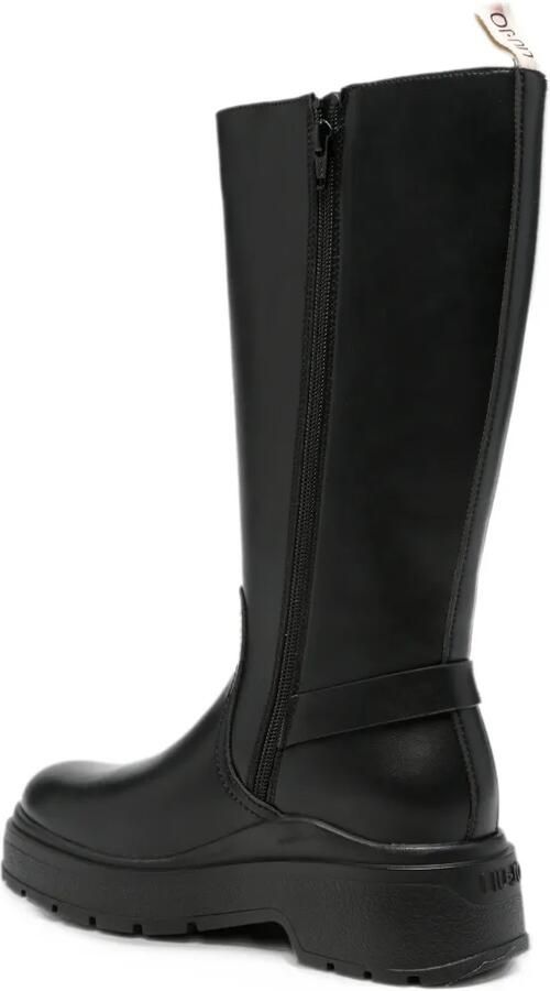 LIU JO logo-plaque leather boots Zwart - Foto 2