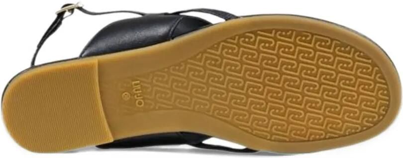 LIU JO logo-plaque leather sandals Zwart - Foto 3