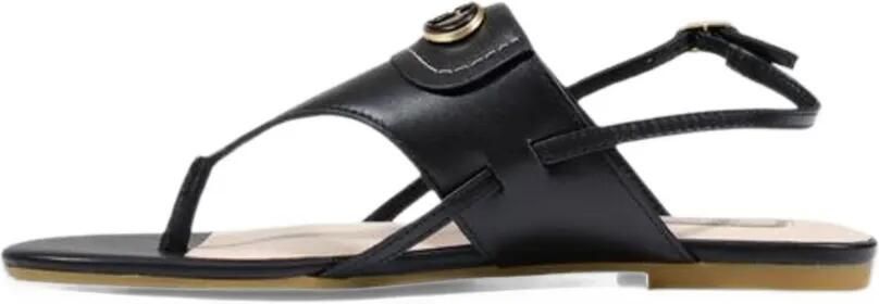 LIU JO logo-plaque leather sandals Zwart - Foto 4