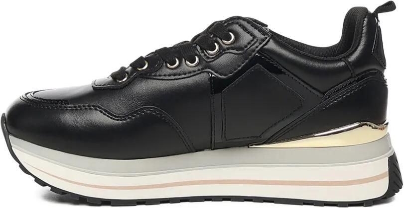 LIU JO Maxi Kup sneakers met logoplakkaat Zwart - Foto 4