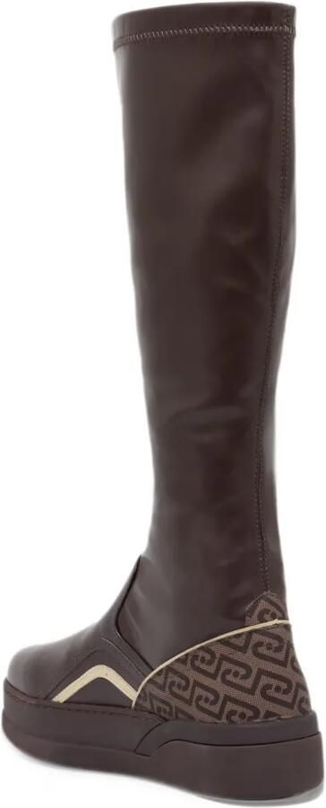 LIU JO monogram-panel knee-high boots Bruin - Foto 3