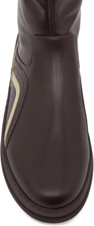 LIU JO monogram-panel knee-high boots Bruin - Foto 2