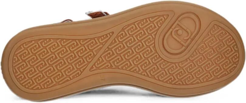 LIU JO Sandalen met klittenband en monogram-patroon Bruin - Foto 5