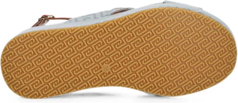 LIU JO Sandalen met plateauzool en monogram-patroon Blauw - Foto 5
