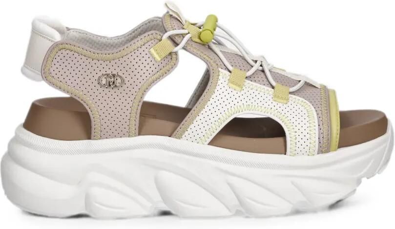 LIU JO Sandalen met trekkoord en geperforeerde details Beige