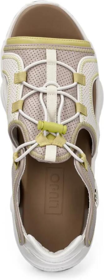 LIU JO Sandalen met trekkoord en geperforeerde details Beige - Foto 3
