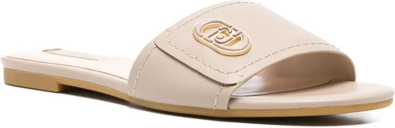LIU JO Sandy sandalen met logoplakkaat Beige - Foto 4