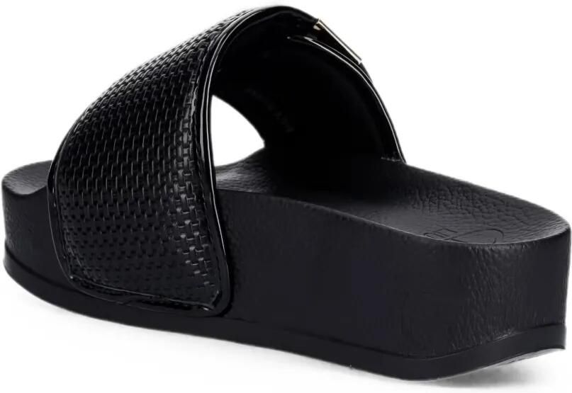 LIU JO Slippers met geweven effect en plateauzool Zwart - Foto 2