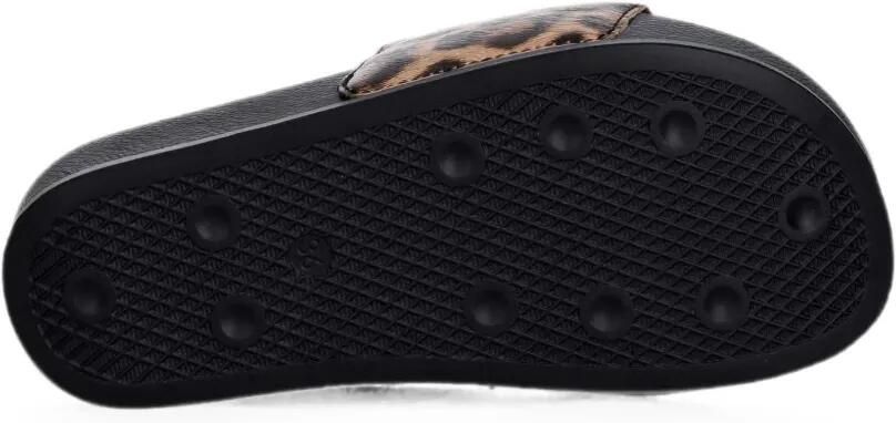 LIU JO Slippers met luipaard-print en logo-plakkaat Zwart - Foto 4