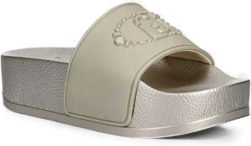 LIU JO Slippers met plateauzool Beige - Foto 3