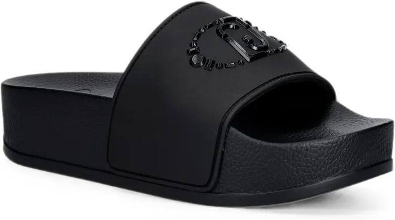 LIU JO Slippers met plateauzool en logoplakkaat Zwart - Foto 3