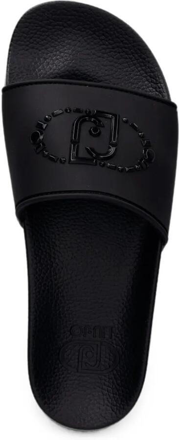 LIU JO Slippers met plateauzool en logoplakkaat Zwart - Foto 4