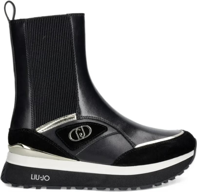 LIU JO sneakers boots in leather Zwart