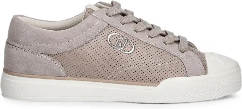 LIU JO Sneakers met logo-plakkaat en geperforeerde details Beige